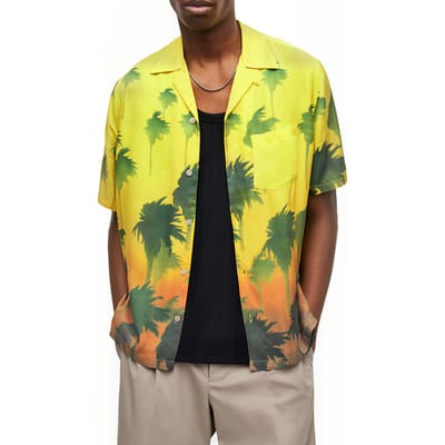 AllSaints Islands Ss Shirt Tequila Yellow Size: XS | Casual Shirts Outlet | Heren | Geel