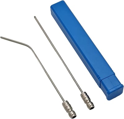 Hogedrukreiniger Sproeier - Roestvrijstaal Mondstuk - Efficiënt Reinigen - Snelle Koppeling - 138 x 4 x 1 cm - Zilverkleurig