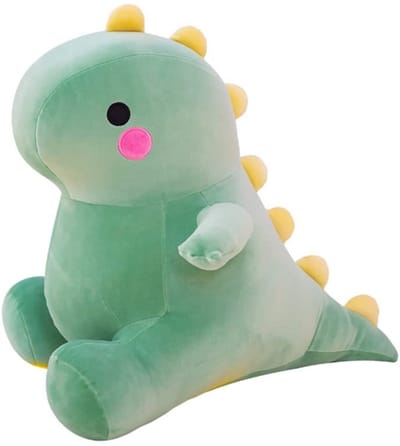 Dailygoods- Dinosaurus Pluche 35 cm - Zacht Pluche - Kawaii Dier - Kinderkamer Decoratie - PP-Katoen Vulling - Herstel Tips - Knuffeldier