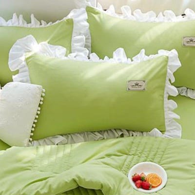 Winter Melkfluweel Kussensloop Verdikt Set van 2 48x74 Studenten Slaapzaal Kant Bedrukt Vrouwelijk Kussensloop 48*74cm-2pcs