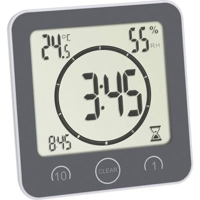 TFA Dostmann Bad- /Küchenuhr mit Timer Timer Grijs Digitaal