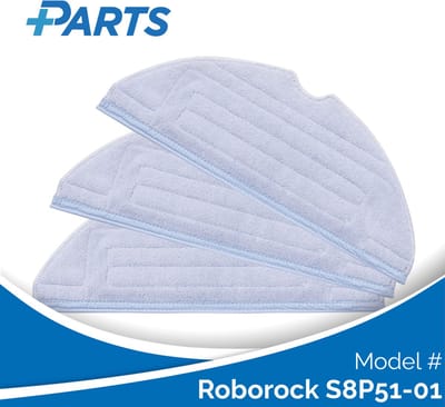 Roborock S8P51-01 Dweilpads (3 Stuks, Plus.Parts® alternatief voor 8.02.0081)