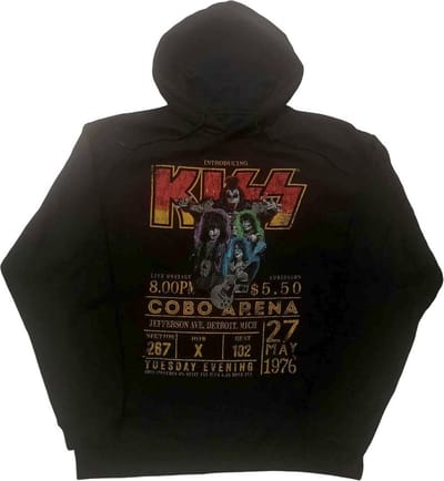 Kiss - Cobo Arena '76 Hoodie/trui - Eco - S - Zwart