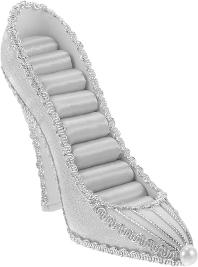 Sieraden Display - Ringhouder Oorbellen - Sieraden Organiseren - Unieke Schoen Vorm - 14 x 11.5 cm - Grijs