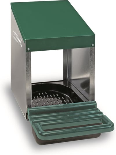 Gaun Pluimvee legnest (1 st) - Met plastic vloer - Legnest - Legbak kippen - Met opvangbak met deksel - Plastic - Groen