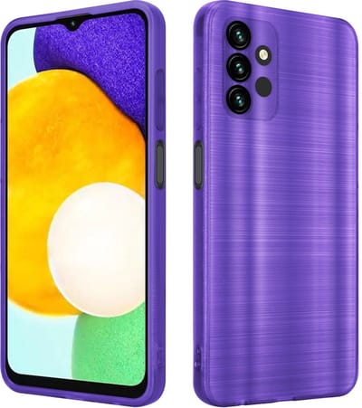 Cadorabo Hoesje geschikt voor Samsung Galaxy A13 5G in Brushed Paars - Beschermhoes Case Cover van flexibel TPU silicone in Brushed design