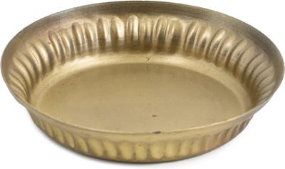 HomeBound by KY | Schaaltje metaal ribbel goud | 9.5x9.5x2cm | metalen schaaltje
