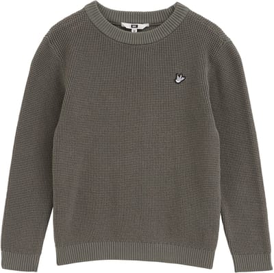 WE Fashion Jongens gebreide trui met structuur en embroidery