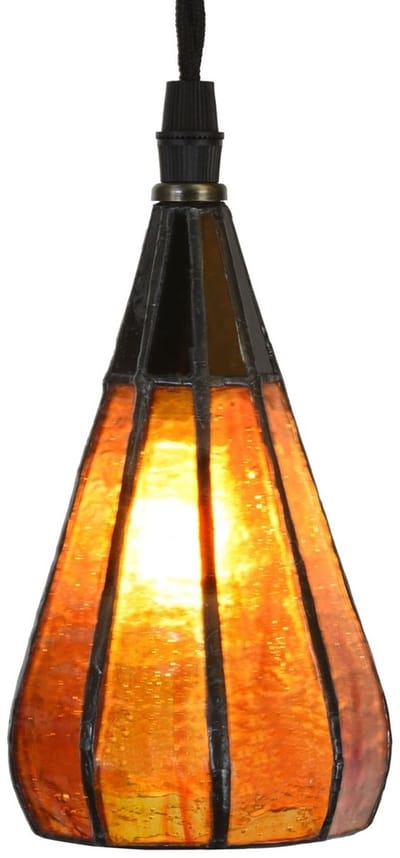 Creatieve Tiffany lamp aan linnen snoer Drop - Art Deco Trade