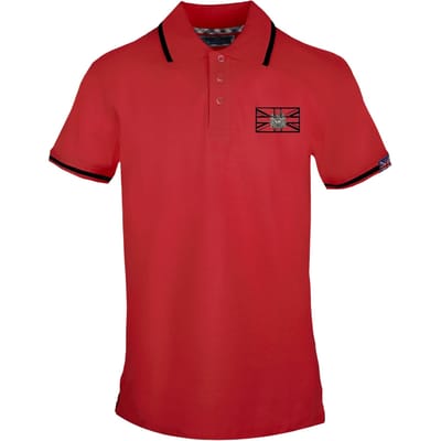Aquascutum Heren Vlag Polo Shirt (Rood)