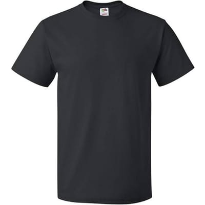 Fruit of the Loom Katoenen uniseks T-shirt voor volwassenen (Zwart)
