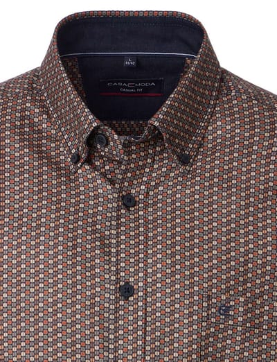 casual overhemd Casa Moda bruin