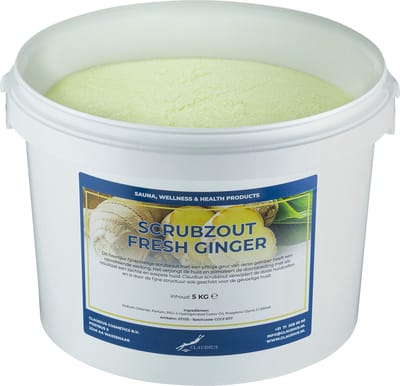 Scrubzout Fresh Ginger 5 kg - Hydraterende Lichaamsscrub - frisse gember