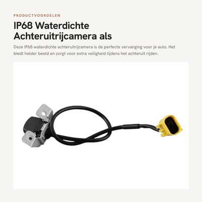 Dailygoods- Achteruitrijcamera IP68 Waterdicht - Vervanging voor IX35 2009-2015 - ABS/Metaal - Plug and Play - OEM 95790 - Geschikt voor Tucson/Sorento - Parkeercamera