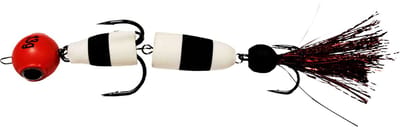 Mandala Foamshad Zwart-Wit + Red Head 13 gram Shad Dressuurdoorbrekend Snoekbaars Snoek Kunstaas Vis