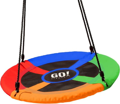 Nestschommel Buiten - Tuinschommel Kinderen - Buiten Spelen - Hoogte Verstelbaar - Diameter 100cm - Multi