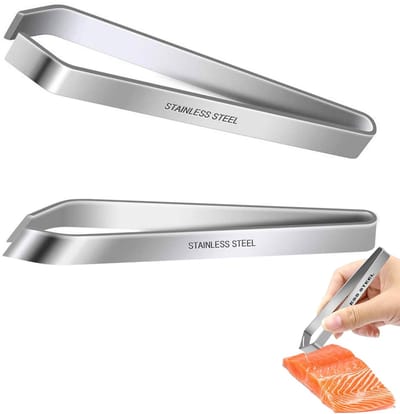 Dailygoods- Graattang Professioneel - Visgraatpincet - Keukenpincet - Ergonomisch - Roestvrij Staal - Set van 2 - Pincet