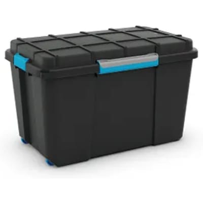 KIS Scuba opbergbox XL- 110L - zwart/blauwe clips