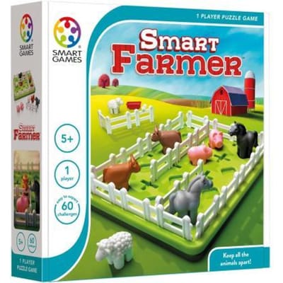 SmartGames Smart Farmer - Logisch Denkspel - 60 Educatieve Uitdagingen - Solospel voor Jonge Kinderen - Vanaf 5 Jaar