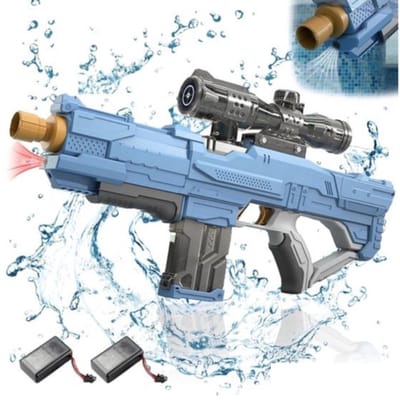 Elektrisch waterpistool, elektrisch waterpistool met automatische wateropname, groot bereik, grote capaciteit, waterpistool, voor volwassenen en kinderen, zomer, strandfeest, zwembadspeelgoed.