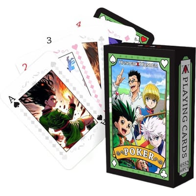 Anime Poker Speelgoed Hunter X Hunter Bordspel Kaarten Hisoka Killua Zoldyck Cosplay Hardcover Collectie Cadeau
