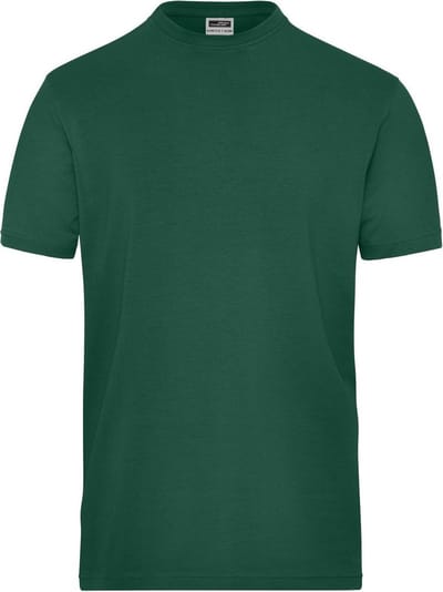 James and Nicholson Heren Organisch Katoenen Stretch T-Shirt (Donkergroen)