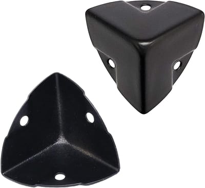 20 Stuks 27mm Hoekbeugels voor Decoratieve Bescherming van Hoeken van Houten Koffers en Dozen - Stevige Hoekbeschermers en Randafscherming (Zwart)