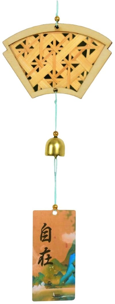 Dailygoods- Windgong Prachtig Afgewerkt - Houten Windgong - Tuindecoratie Buiten - Gepersonaliseerd Souvenir - Verstelbare Bel - Inclusief Montagehandleiding