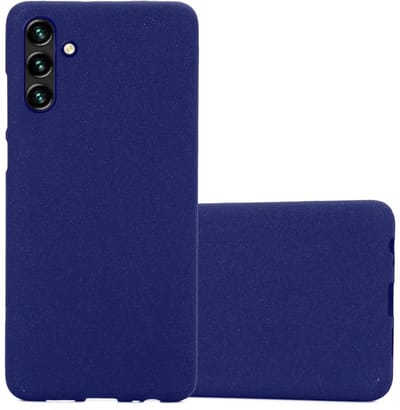 Cadorabo Hoesje geschikt voor Samsung Galaxy A13 5G in FROST DONKER BLAUW - Beschermhoes gemaakt van flexibel TPU silicone Case Cover
