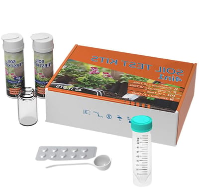Bodem Testset - pH Meter - Planten Verzorgen - 4-in-1 Analyse - 40 Tests - Grijs