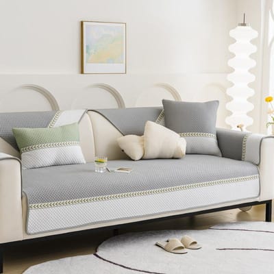Zomer IJszijde Bankkussen Eenvoud Splicing Bankhoes Antislip IJssensatie Bankhoes Effen Kleur Koel Aanvoelende Bankmat 70x70cm 1pcs