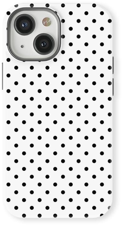Polka Dots Hoesje geschikt voor iPhone 13 Mini | Geschikt Voor Mag | Stippen Design Backcover geschikt voor iPhone 13 Mini Mono Dots