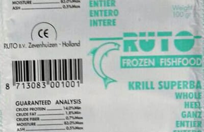 Ruto Krill superba heel | diepvriesvoer | 100 gram blister Diepvries