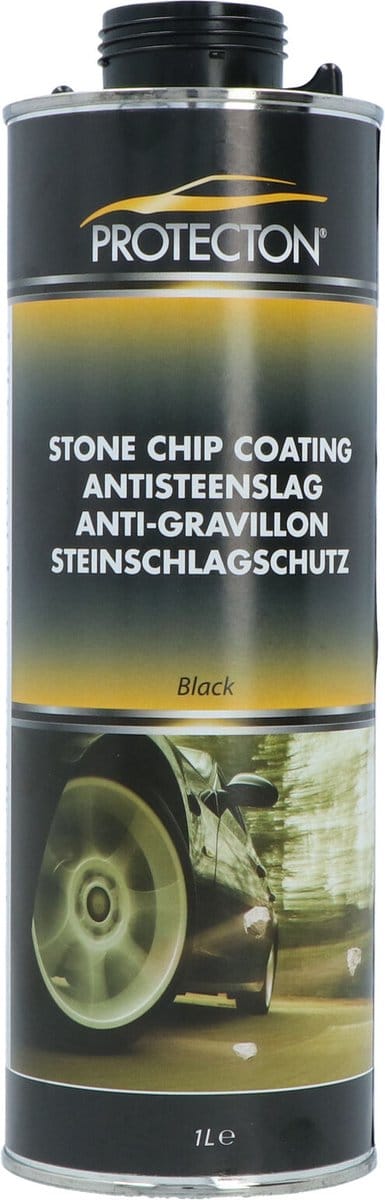 Protecton Antisteenslag - Beschermingsmiddel voor carrosserie onderdelen - Corrosie werende werking - Geluiddempend - Overspuitbaar - Zwart – 1 Liter