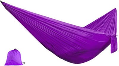 Hangmat Schommelstoel - Hangmat Zetel - Buiten Ontspannen - Scheurbestendig Nylon - 245 x 90cm - Paars