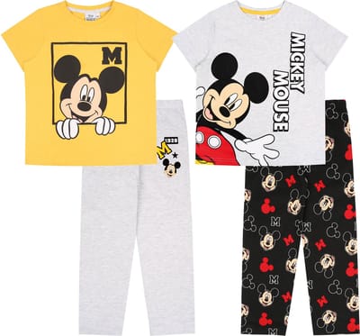 2x kleurrijke pyjama met lange broek MIKEY MOUSE, OEKO-TEX gecertificeerd