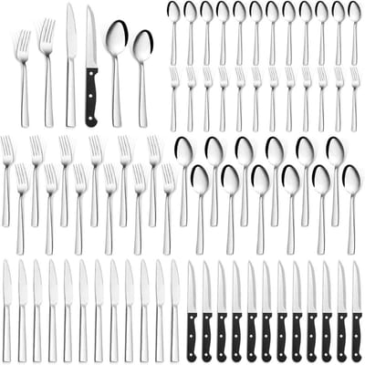DailySupplies® Bestekset 12 Persoons - Vaatwasserbestendig - RVS - Zilver
