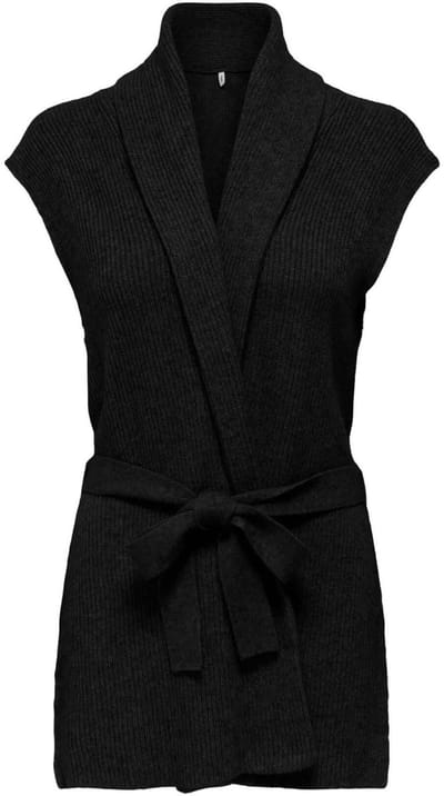 Only Gilet Onlkatia Sl Rib Long Vest Cc Knt 15350690 Black Dames Maat - XS