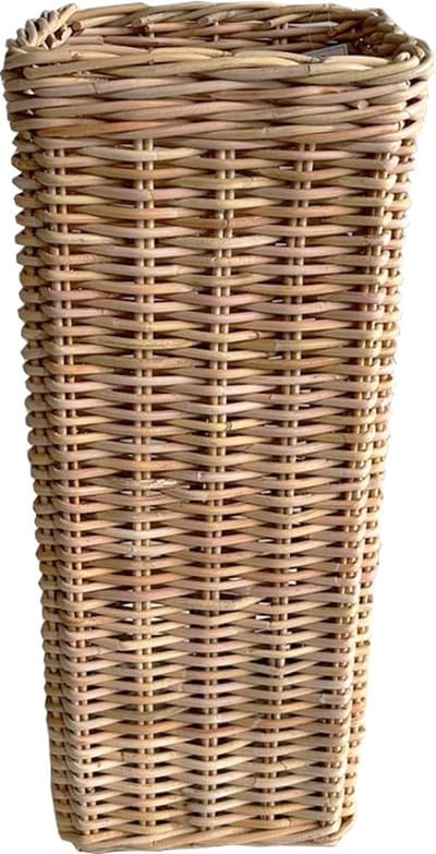 Rieten Paraplumand Naturel - 30x30xH70 cm - Vierkant - Paraplubak - Rotan
