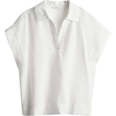 Regular fit blouse met korte mouwen van modalmix model 'Sinula'