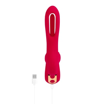 Siliconen Rabbit met prikkelfunctie, 18 cm