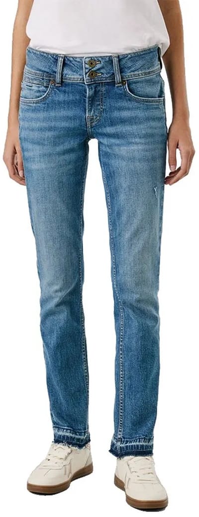 Pepe Jeans Venus Slim Fit Lage Taille Jeans Blauw 28 / 30 Vrouw