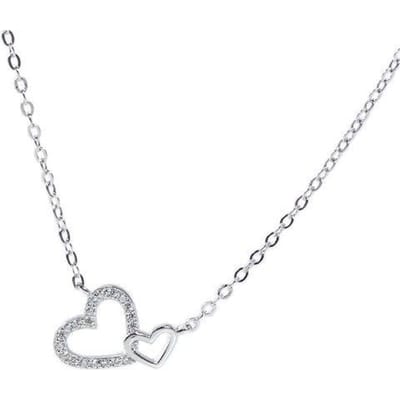 Hartvormig Ketting Sieraden S925 Sterling Zilver Eenvoudig En Stijlvol Persoonlijkheid Krijg Cadeau Voor Vriendin Gratis white