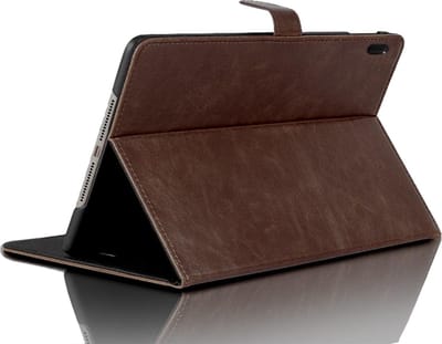 Hoes geschikt voor Apple iPad Pro 12.9 (2018) - Leer Book Case Smart Cover Donker Bruin - Hoesje van iCall