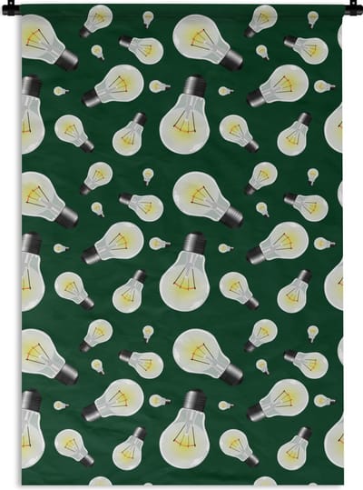 Wandkleed - Wanddoek - Lampen - Patronen - Licht - 120x180 cm - Wandtapijt