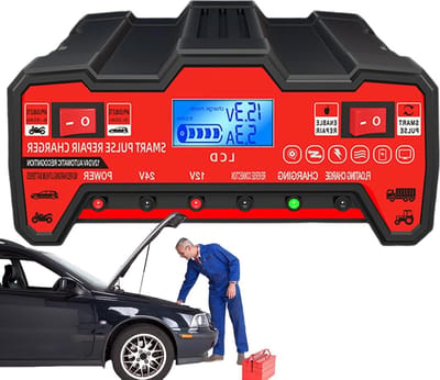 Auto Acculader - Krachtige Autolader - Batterij Onderhoud - Intelligente Temperatuurregeling - 116 x 193 x 116 cm - Meerkleurig