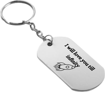 Akyol - i will love you till infinity sleutelhanger - Liefde - familie vrienden - cadeau - 54 x 29mm