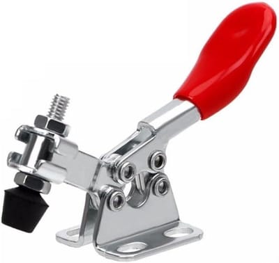 Spanband Klemmen - Werkplaatshulp - Metaal Bewerken - Snelle Klemkracht - 78 mm Lengte - Zilver Rood