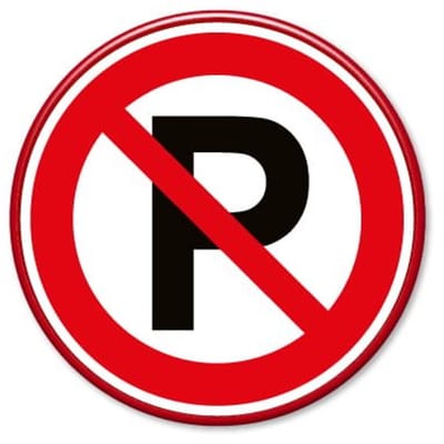 Verkeersbord Niet Parkeren - Weerbestendig Aluminium - Ø40 cm - Bevestiging: Zonder bevestiging (alleen het bord)