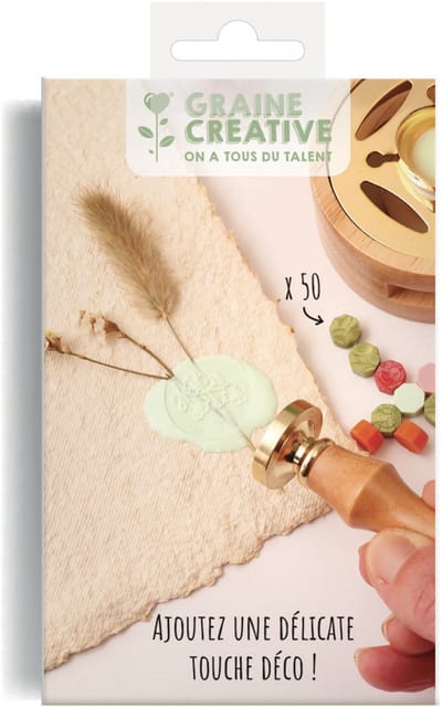 Graine Creative zegelwas set - creatieve stempelset met bloementak motief.